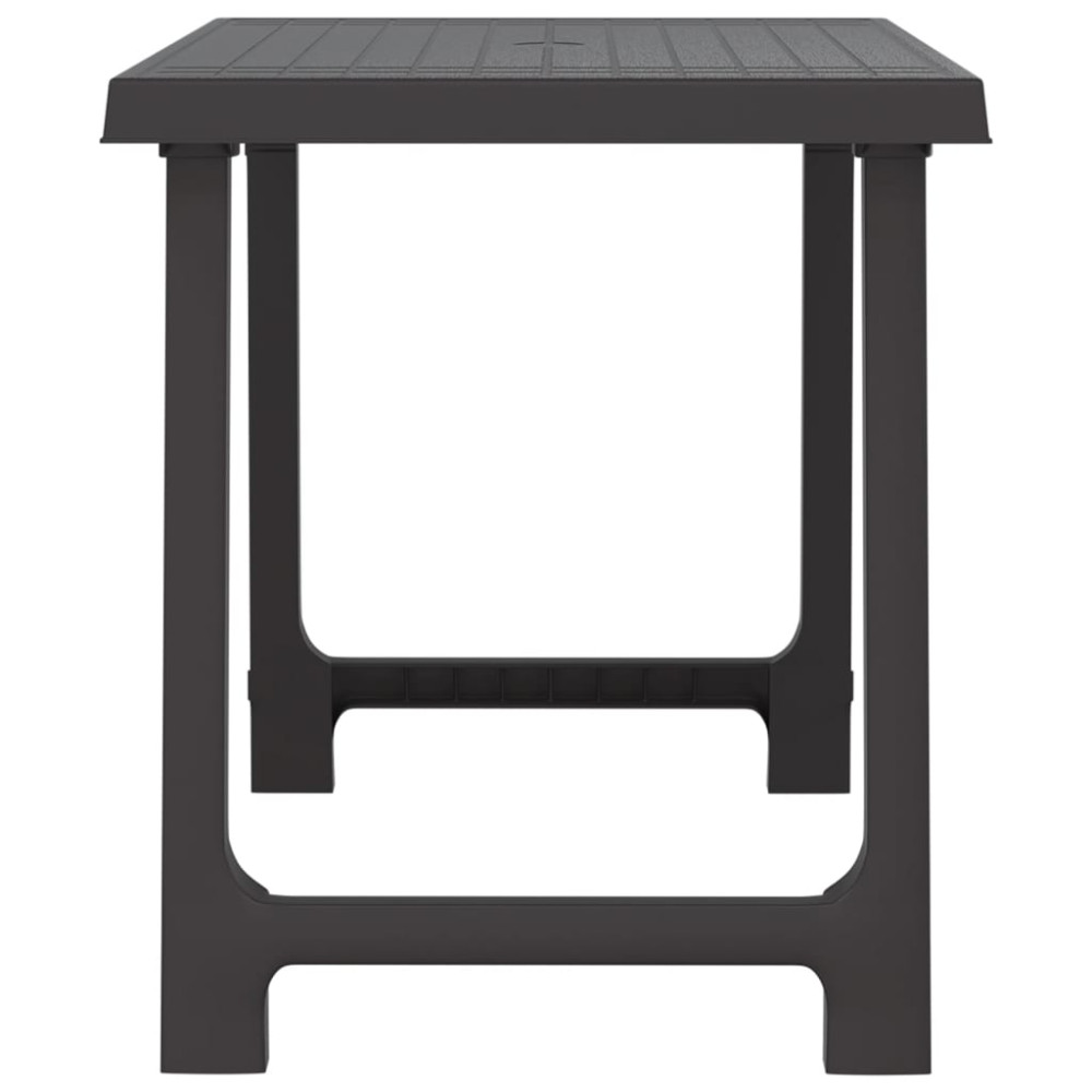 Produktbild för Campingbord antracit 79x56x64 cm PP träutseende