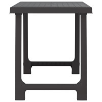 Produktbild för Campingbord antracit 79x56x64 cm PP träutseende