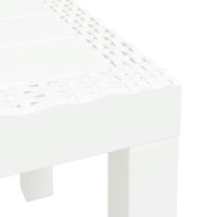 Miniatyr av produktbild för Trädgårdsbord vit 59x47x40 cm PP