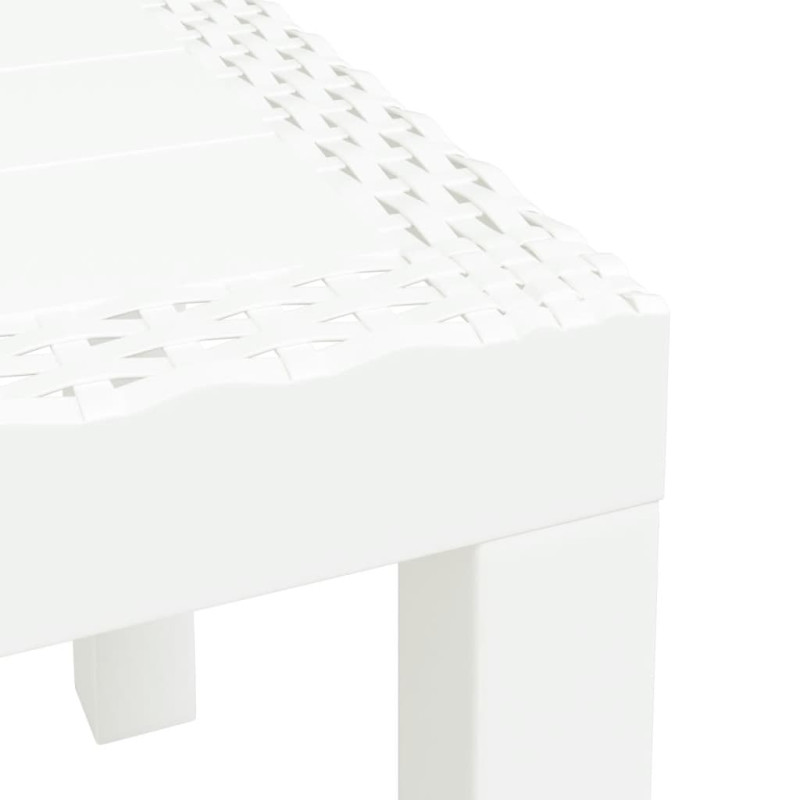 Produktbild för Trädgårdsbord vit 59x47x40 cm PP