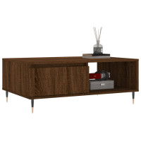 Produktbild för Soffbord brun ek 90x60x35 cm konstruerat trä
