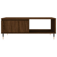 Produktbild för Soffbord brun ek 90x60x35 cm konstruerat trä