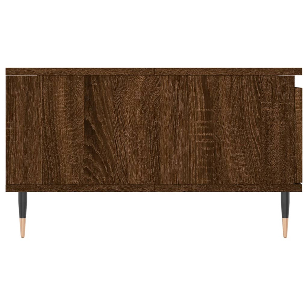 Produktbild för Soffbord brun ek 90x60x35 cm konstruerat trä