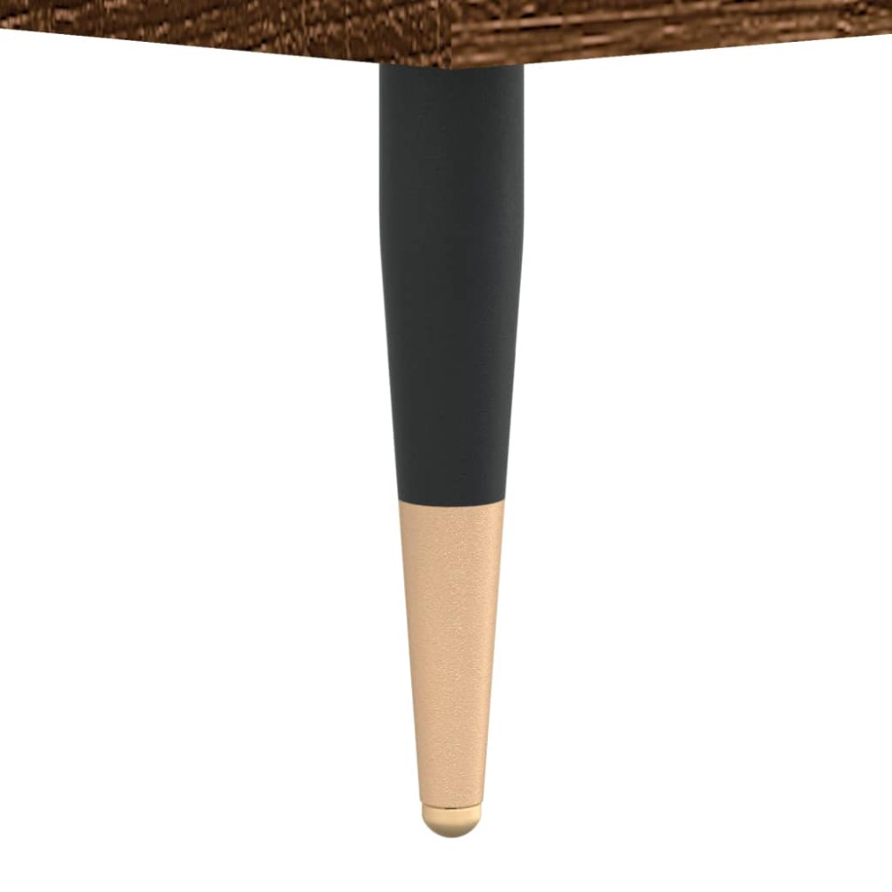 Produktbild för Soffbord brun ek 90x60x35 cm konstruerat trä