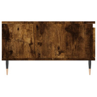 Produktbild för Soffbord rökfärgad ek 90x60x35 cm konstruerat trä