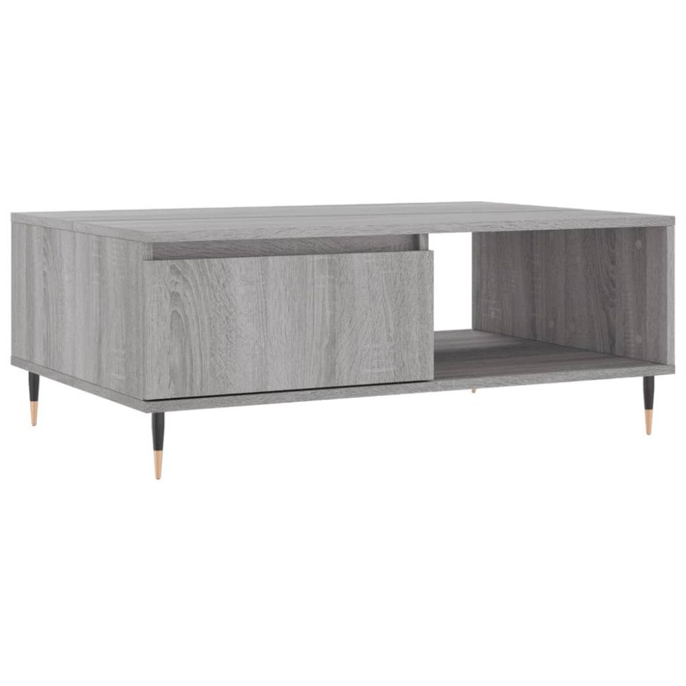 Produktbild för Soffbord grå sonoma 90x60x35 cm konstruerat trä