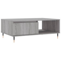 Produktbild för Soffbord grå sonoma 90x60x35 cm konstruerat trä