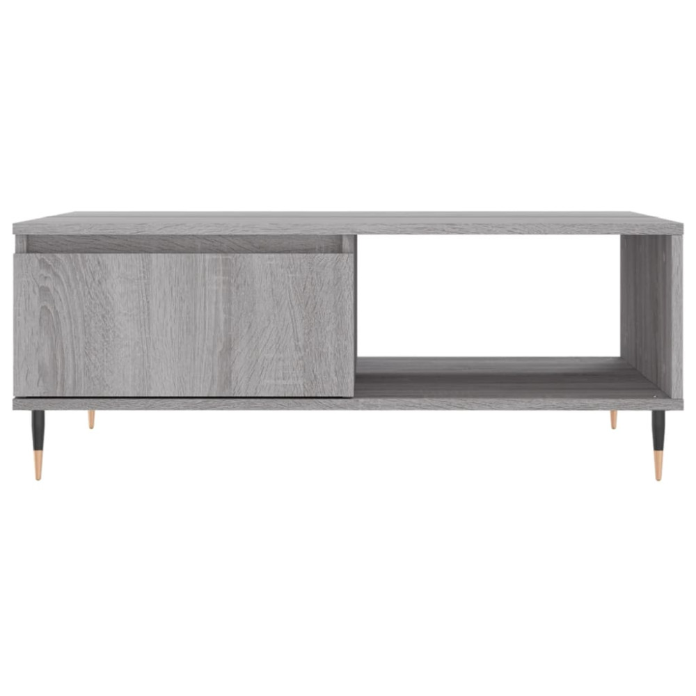 Produktbild för Soffbord grå sonoma 90x60x35 cm konstruerat trä