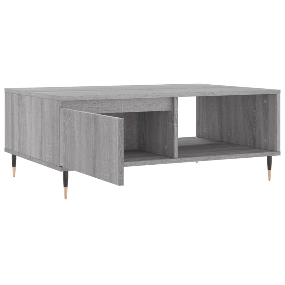 Produktbild för Soffbord grå sonoma 90x60x35 cm konstruerat trä