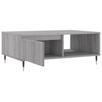 Produktbild för Soffbord grå sonoma 90x60x35 cm konstruerat trä