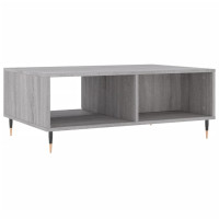 Produktbild för Soffbord grå sonoma 90x60x35 cm konstruerat trä