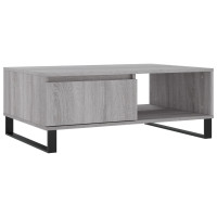 Produktbild för Soffbord grå sonoma 90x60x35 cm konstruerat trä