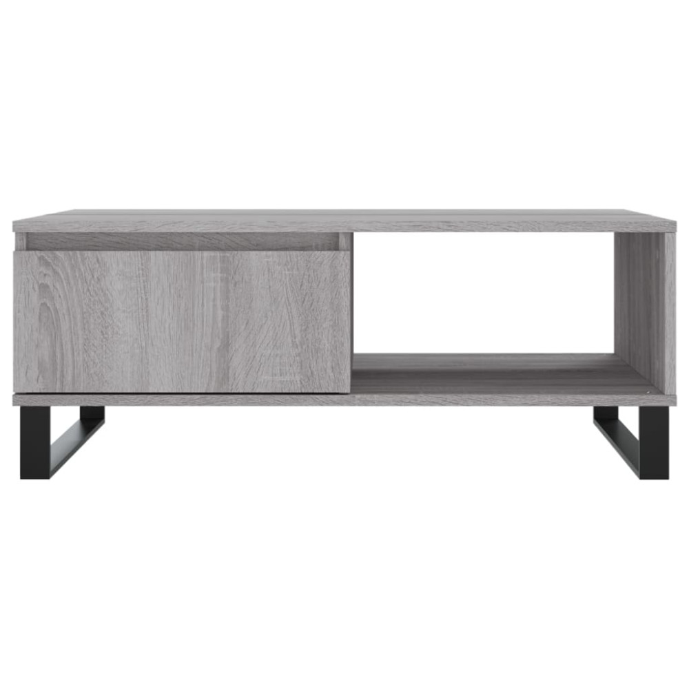 Produktbild för Soffbord grå sonoma 90x60x35 cm konstruerat trä