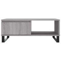 Produktbild för Soffbord grå sonoma 90x60x35 cm konstruerat trä