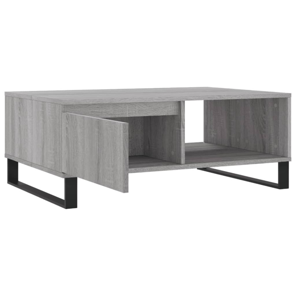 Produktbild för Soffbord grå sonoma 90x60x35 cm konstruerat trä