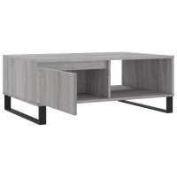 Produktbild för Soffbord grå sonoma 90x60x35 cm konstruerat trä