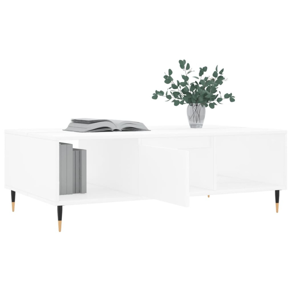 Produktbild för Soffbord vit 104x60x35 cm konstruerat trä