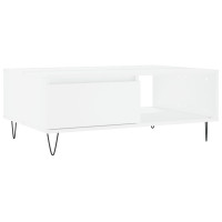 Produktbild för Soffbord vit 90x60x35 cm konstruerat trä
