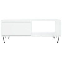 Produktbild för Soffbord vit 90x60x35 cm konstruerat trä