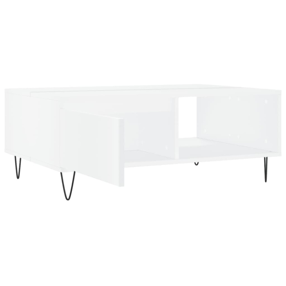 Produktbild för Soffbord vit 90x60x35 cm konstruerat trä