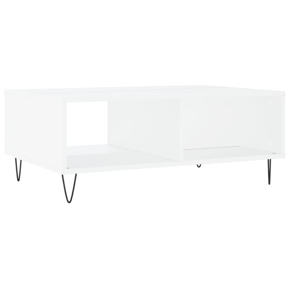 Produktbild för Soffbord vit 90x60x35 cm konstruerat trä