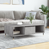 Produktbild för Soffbord grå sonoma 104x60x35 cm konstruerat trä