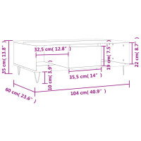 Produktbild för Soffbord vit 104x60x35 cm konstruerat trä