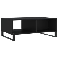 Produktbild för Soffbord svart 90x60x35 cm konstruerat trä