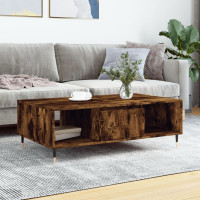 Produktbild för Soffbord rökfärgad ek 104x60x35 cm konstruerat trä