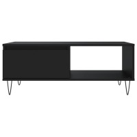 Produktbild för Soffbord svart 90x60x35 cm konstruerat trä