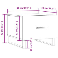 Miniatyr av produktbild för Soffbord sonoma-ek 50x50x40 cm konstruerat trä