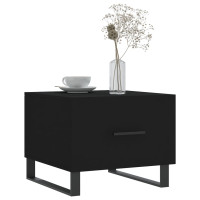 Miniatyr av produktbild för Soffbord svart 50x50x40 cm konstruerat trä