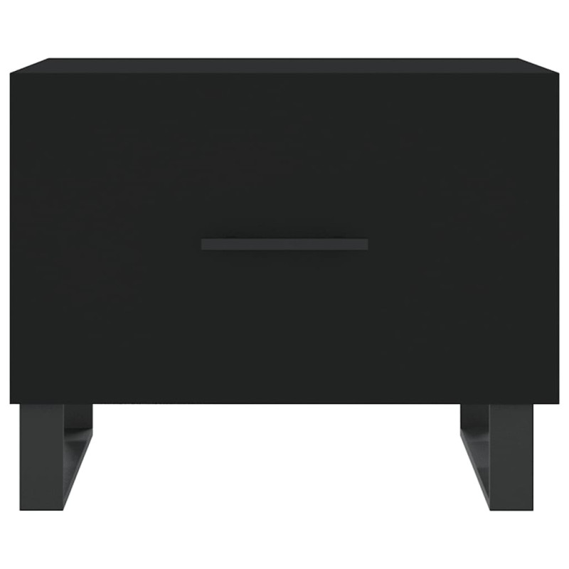 Produktbild för Soffbord svart 50x50x40 cm konstruerat trä