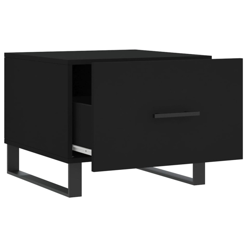 Produktbild för Soffbord svart 50x50x40 cm konstruerat trä