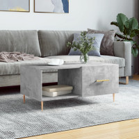 Produktbild för Soffbord betonggrå 90x50x40 cm konstruerat trä