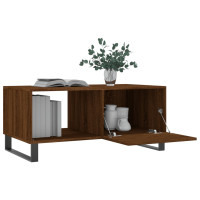 Produktbild för Soffbord brun ek 90x50x40 cm konstruerat trä