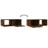 Produktbild för Soffbord rökfärgad ek 90x50x40 cm konstruerat trä