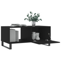 Produktbild för Soffbord svart 90x50x40 cm konstruerat trä