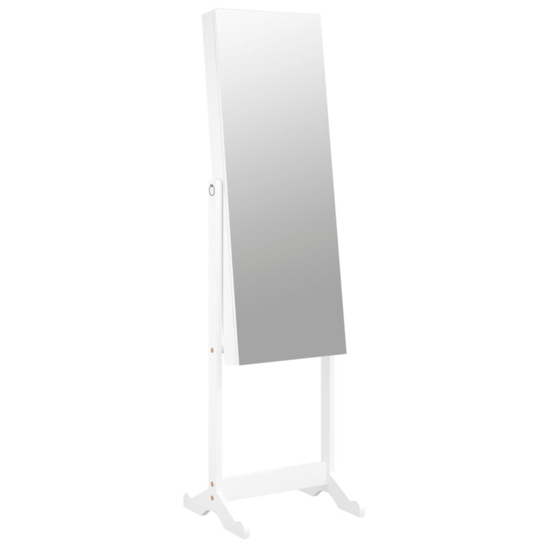 Produktbild för Spegelskåp vit fristående 42x38x152 cm