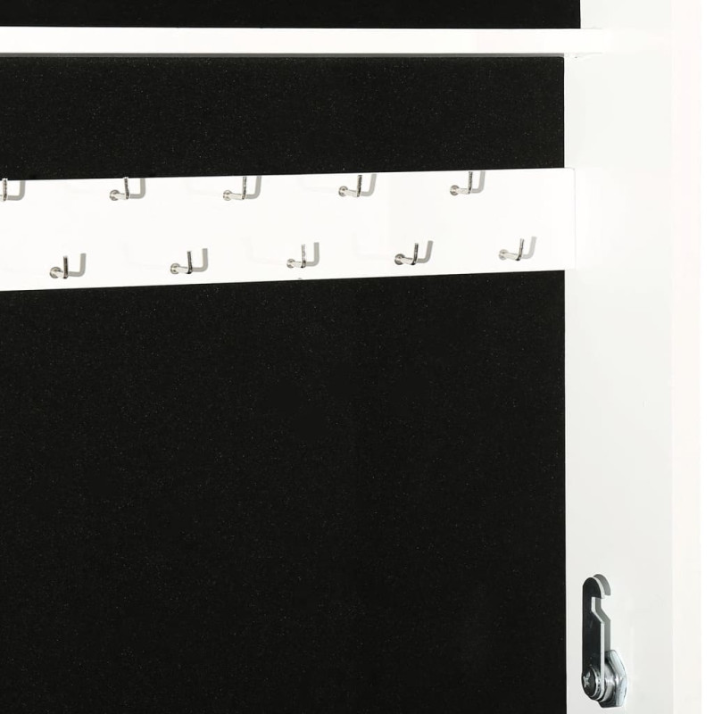 Produktbild för Spegelskåp vit fristående 42x38x152 cm