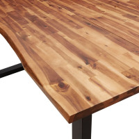 Produktbild för Matbord med levande kant 180x90x75 cm massivt akaciaträ