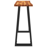 Produktbild för Avlastningsbord med levande kant 110x35x80 cm massivt akaciaträ