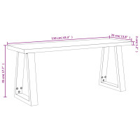 Produktbild för Bänk med levande kant 110 cm massivt akaciaträ