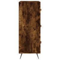 Produktbild för Byrå rökfärgad ek 69,5x34x90 cm konstruerat trä