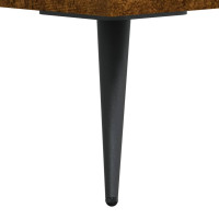 Produktbild för Byrå rökfärgad ek 69,5x34x90 cm konstruerat trä