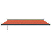Miniatyr av produktbild för Markis infällbar orange och brun 5x3 m tyg&aluminium