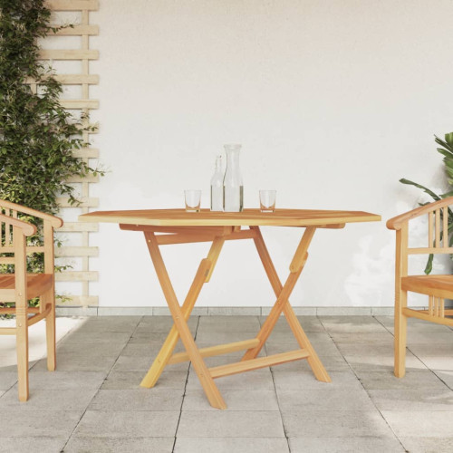 vidaXL Hopfällbart trädgårdsbord 110x110x75 cm massiv teak