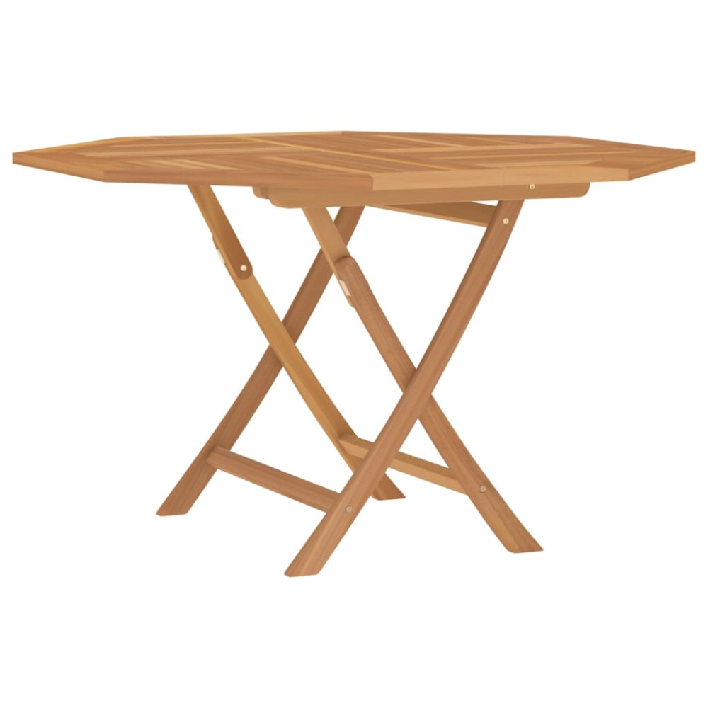 Produktbild för Hopfällbart trädgårdsbord 110x110x75 cm massiv teak