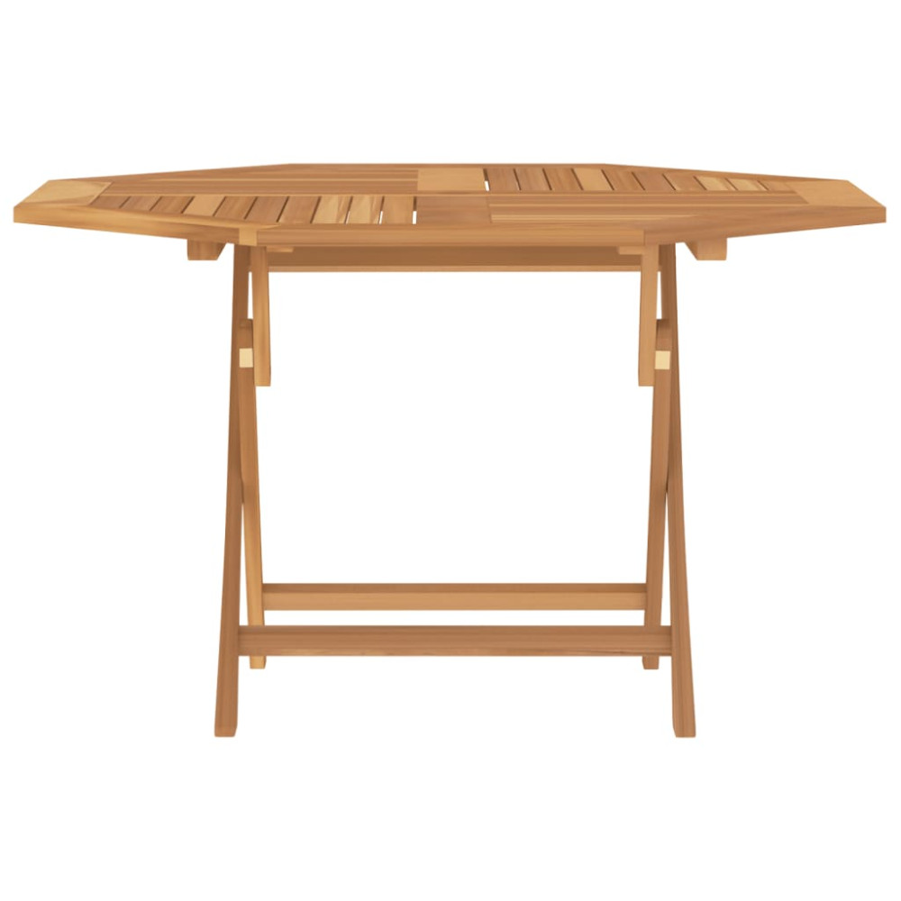 Produktbild för Hopfällbart trädgårdsbord 110x110x75 cm massiv teak