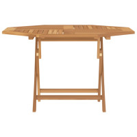 Produktbild för Hopfällbart trädgårdsbord 110x110x75 cm massiv teak